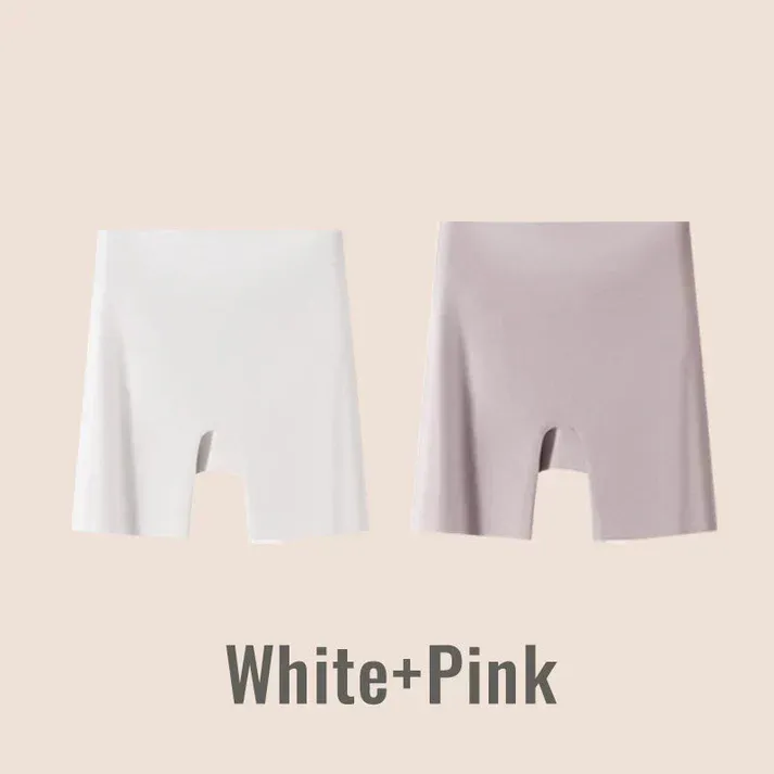 Women High-waist Ice Silk Underwear with Tummy-control Hip-lifting