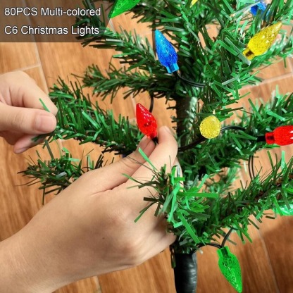 Solar Christmas Tree Lights Outdoor Decorations