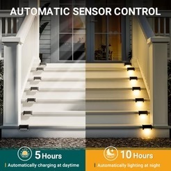 Radiant Solar Powered Waterproof Deck Lights for Outdoors