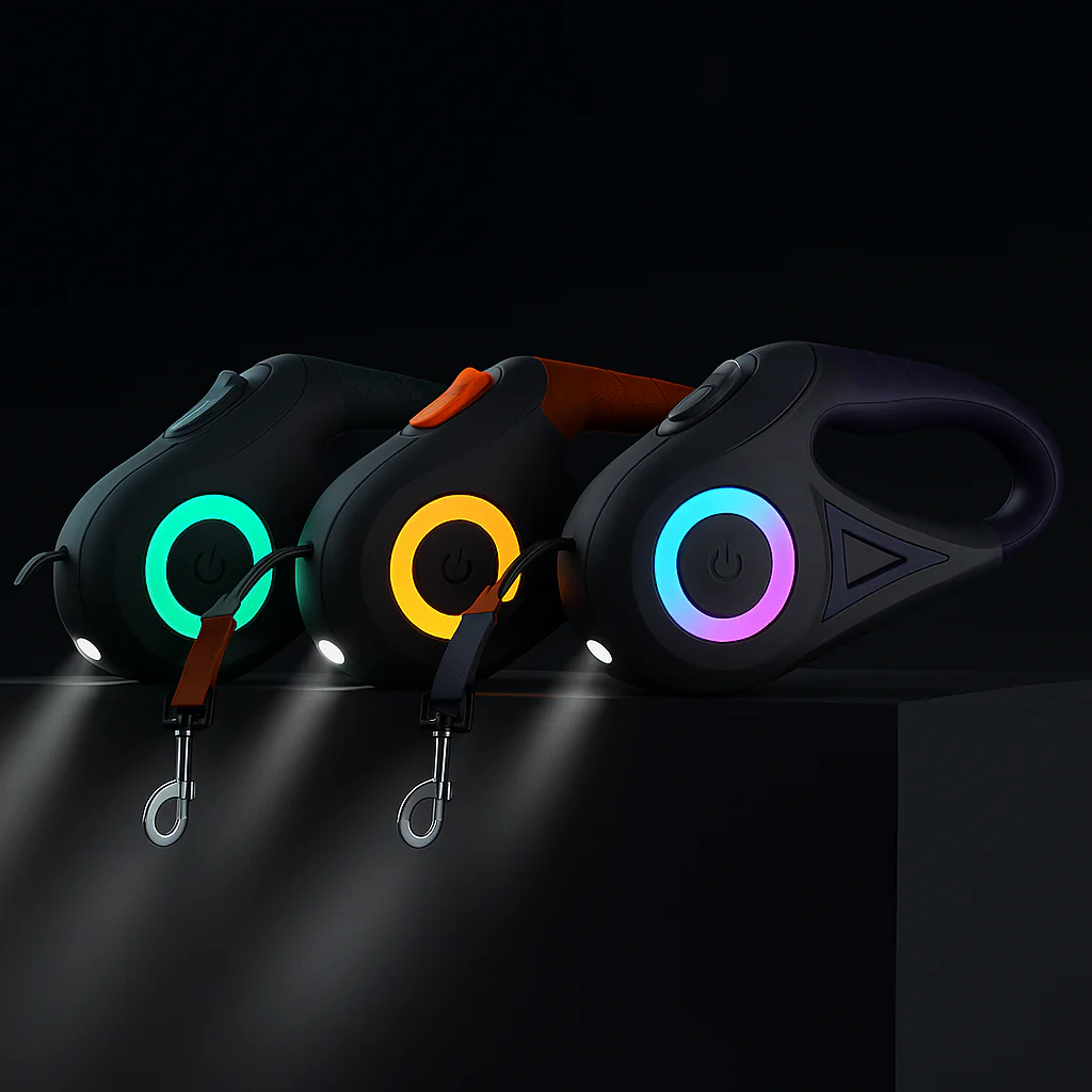 LED Retractable Dog Leash