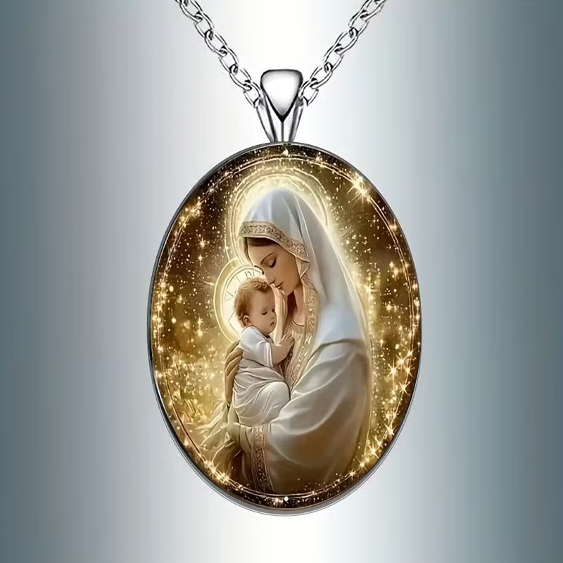 🔥LAST DAY 50% OFF - 🙏Nativity Scene Oval Pendant Necklace