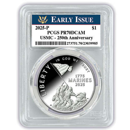 U.S. Marine Corps 250th Anniversary Proof Coin-Brilliant Uncirculated