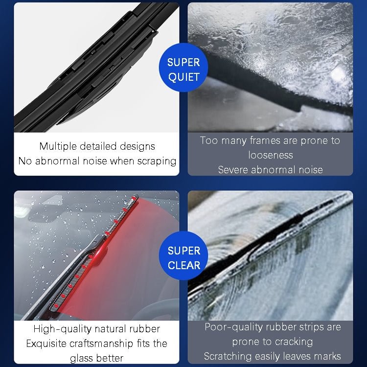 Carbon Fiber Boneless Silent Windshield Wipers – Make Your Driving Experience Stylish, Quiet And Clear!