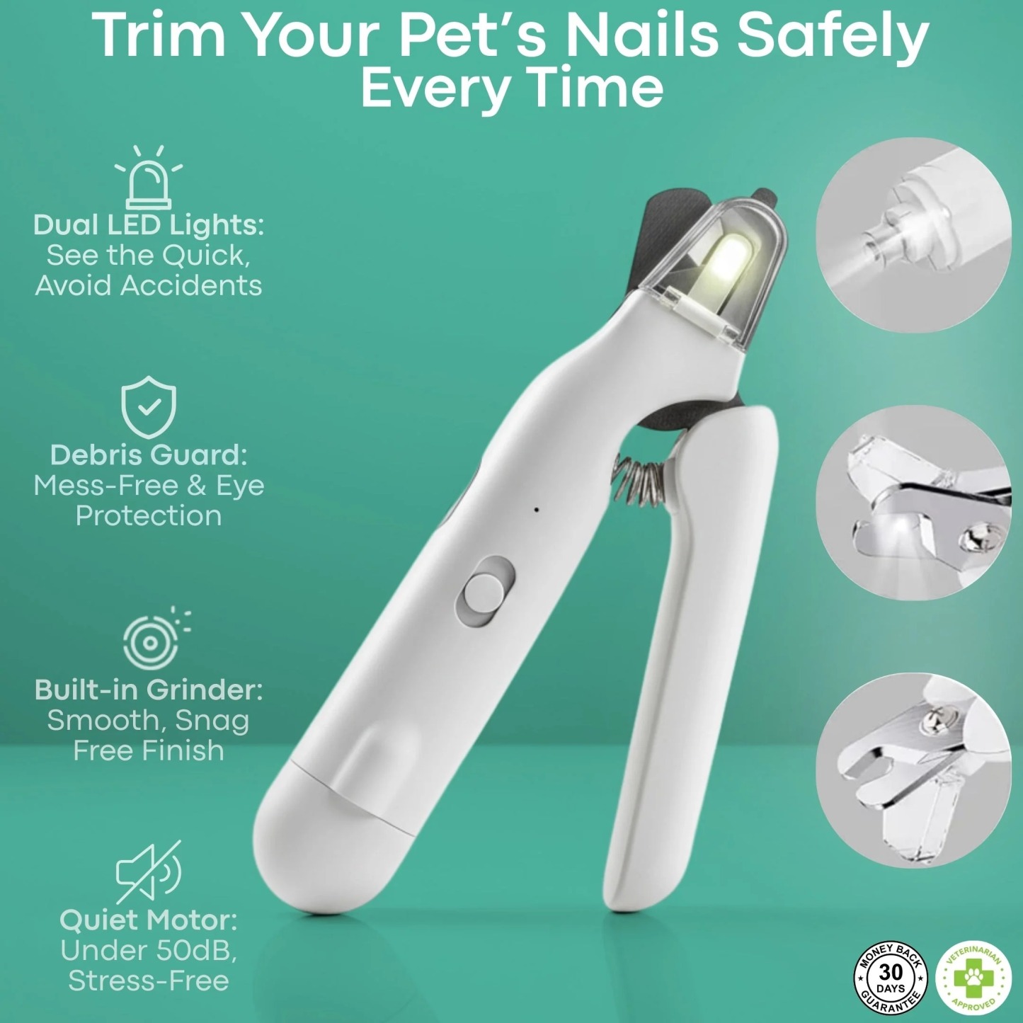 LED 2-in-1 Pet Nail Clipper & Grinder