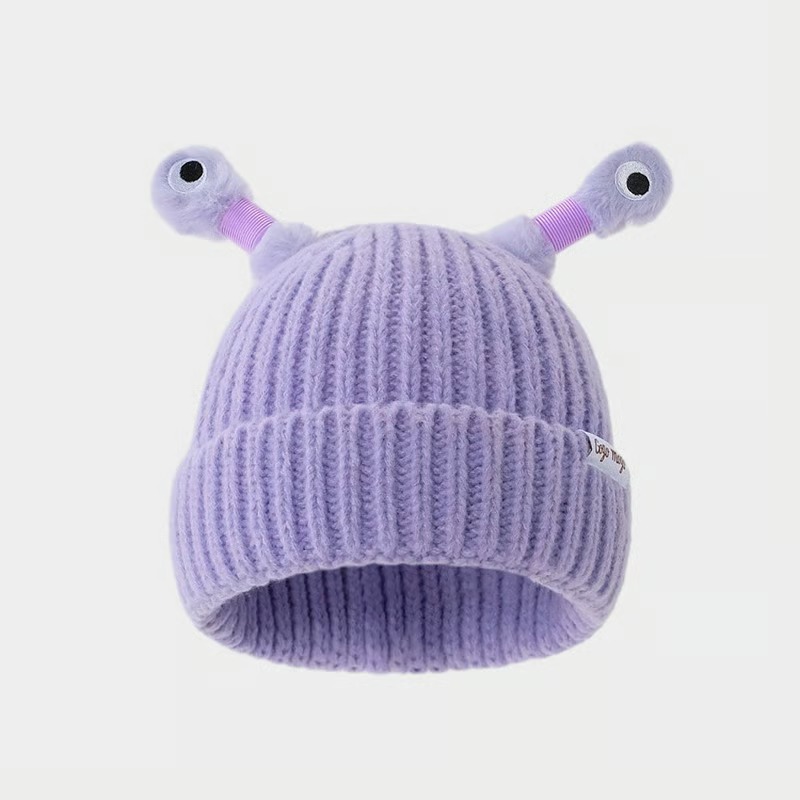 🔥Winter Parent-Child Cute Glowing Little Monster Knit Hat