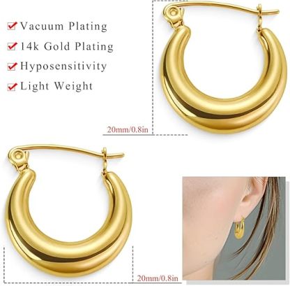 2 pairs of women's 14K gold-plated and silver hoop earrings