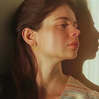 2 pairs of women's 14K gold-plated and silver-plated half-circle open earrings