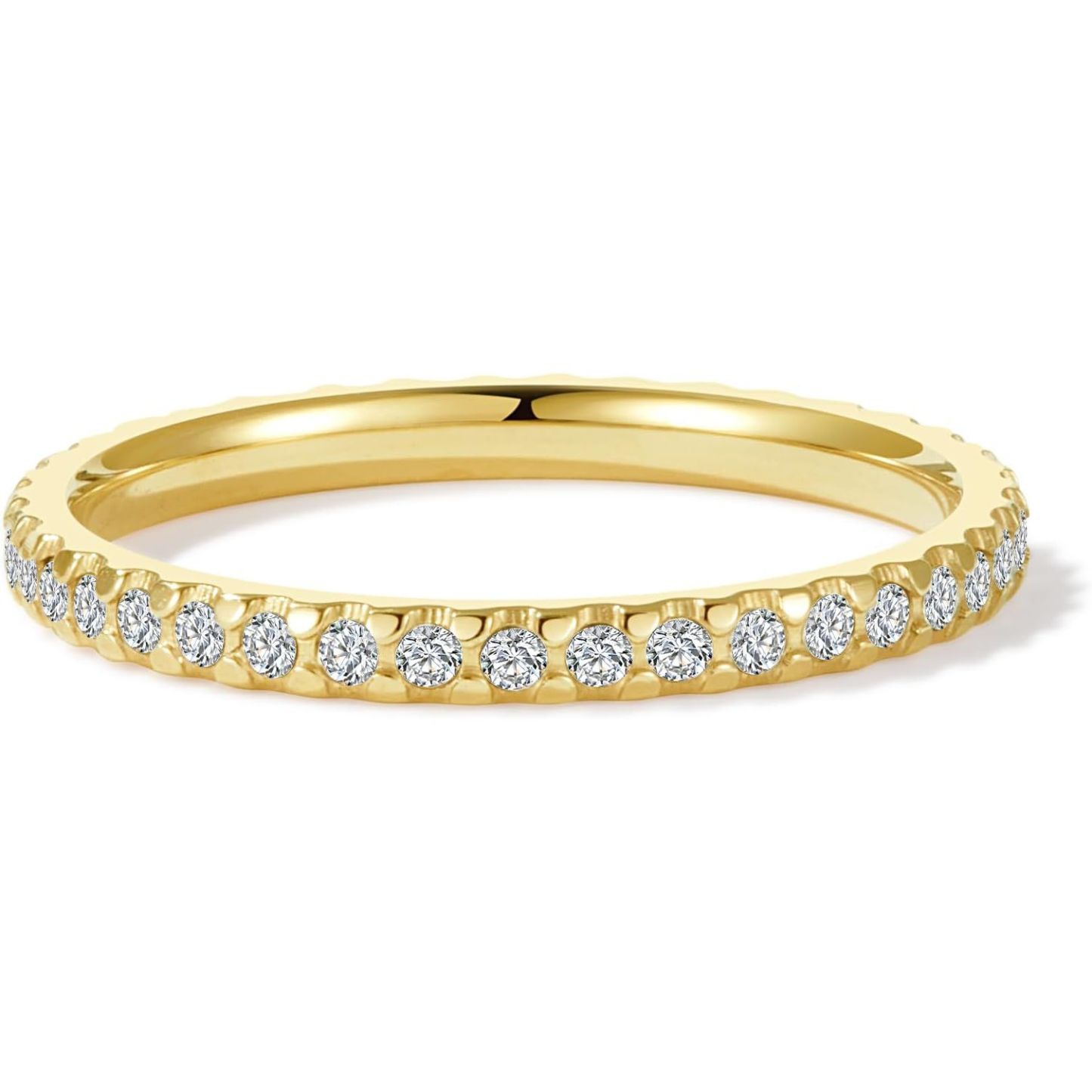 Women's gold-plated zircon ring