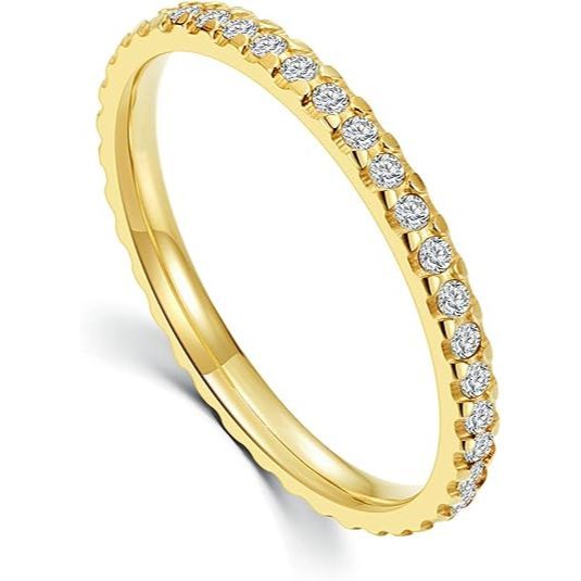Women's gold-plated zircon ring