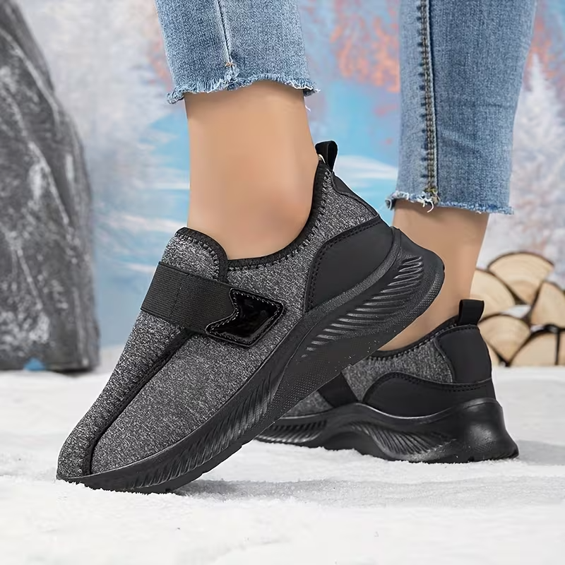 Women's winter fleece-lined warm non-slip lightweight cotton shoes