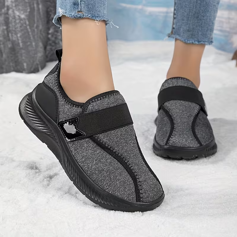 Women's winter fleece-lined warm non-slip lightweight cotton shoes