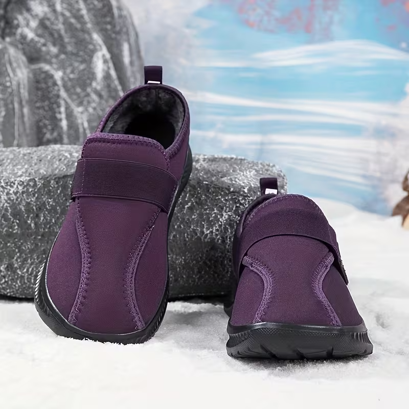Women's winter fleece-lined warm non-slip lightweight cotton shoes