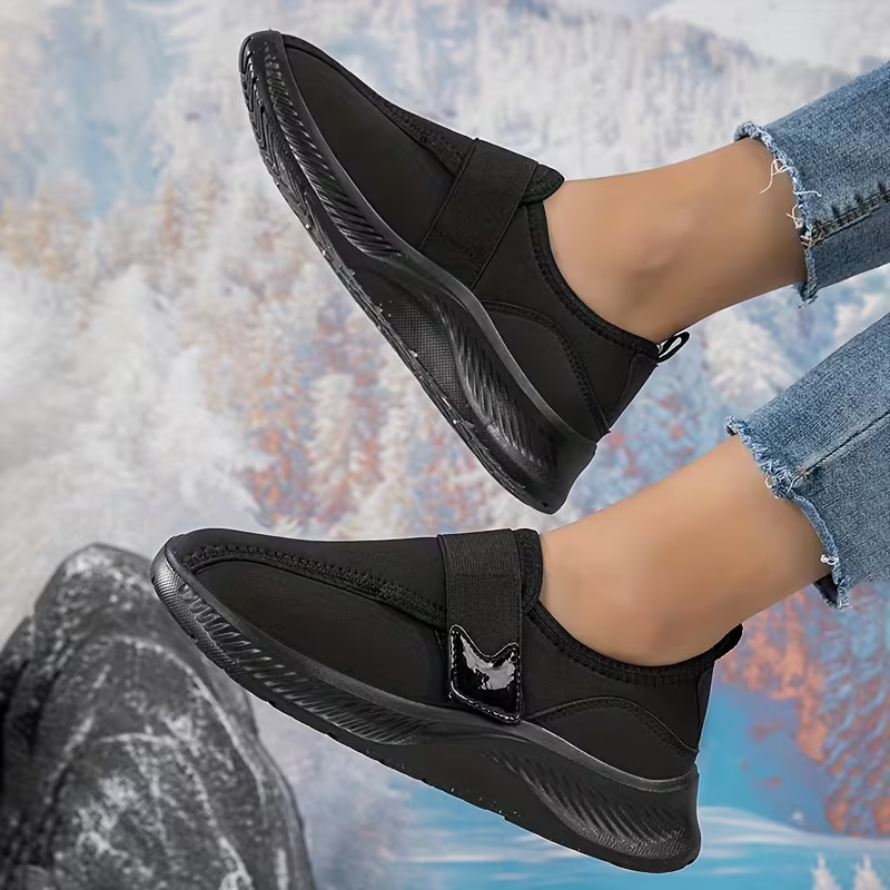 Women's winter fleece-lined warm non-slip lightweight cotton shoes