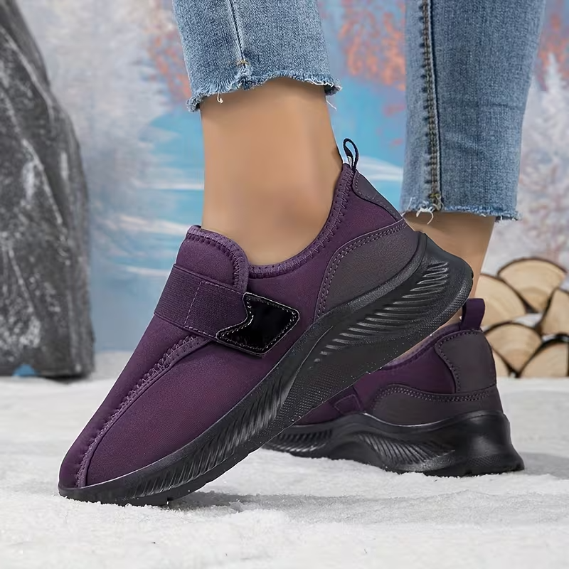 Women's winter fleece-lined warm non-slip lightweight cotton shoes