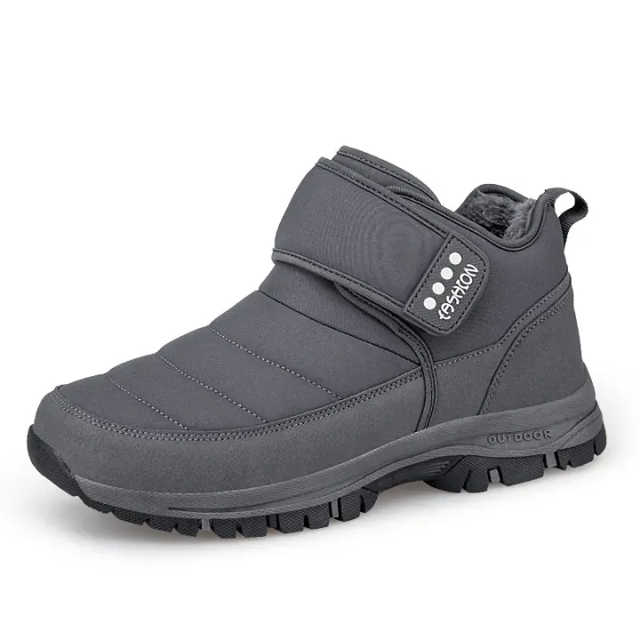 Men’s Puffer Snow Boots – Fur-Lined, Arch Support, Windproof, Waterproof & Non-Slip