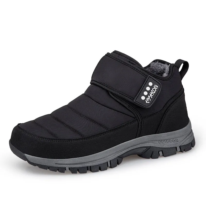 Men’s Puffer Snow Boots – Fur-Lined, Arch Support, Windproof, Waterproof & Non-Slip