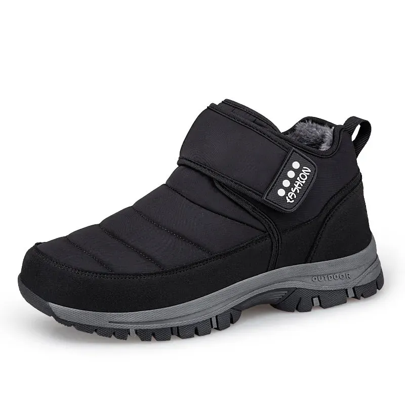Men’s Puffer Snow Boots – Fur-Lined, Arch Support, Windproof, Waterproof & Non-Slip