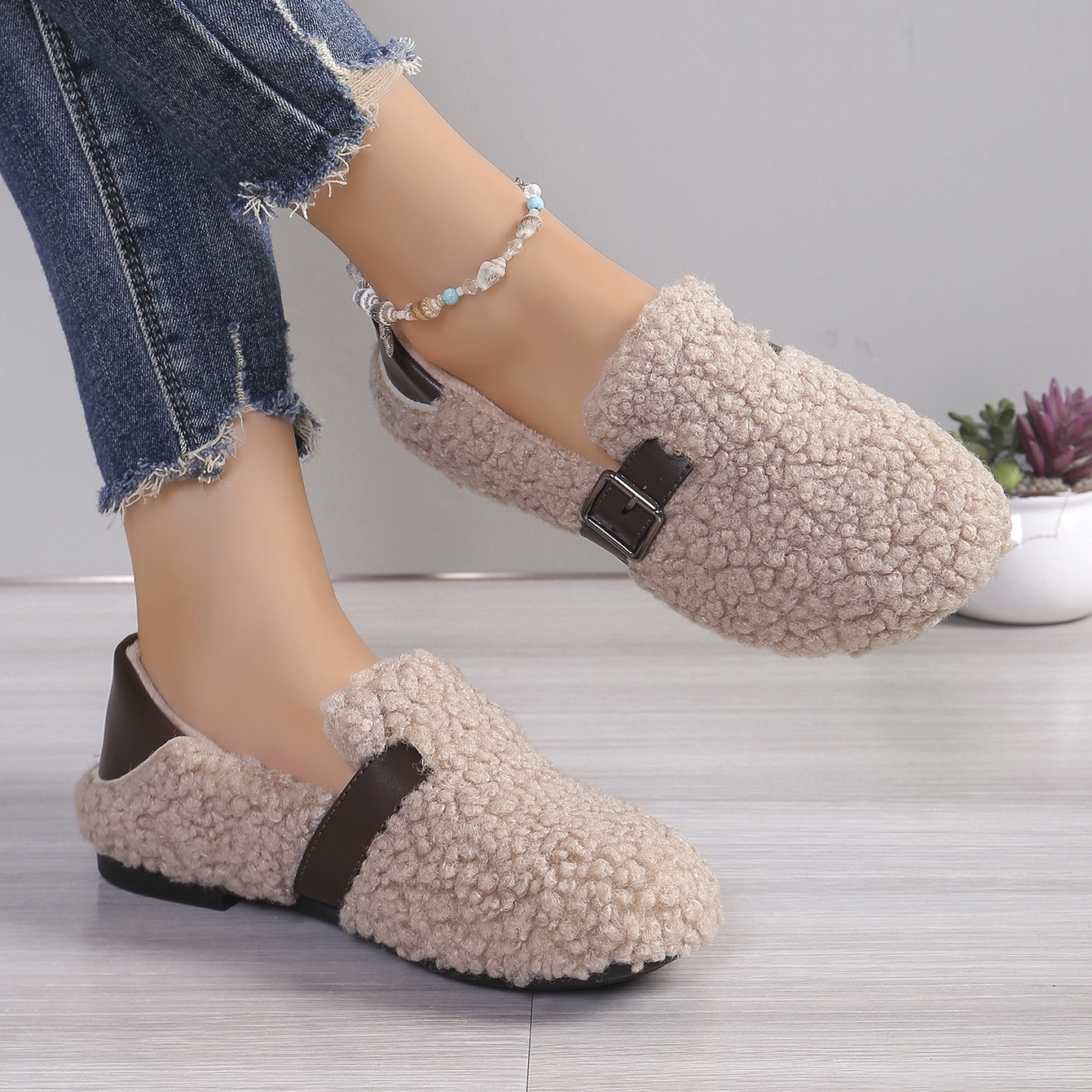 Women's thick warm non-slip cotton shoes