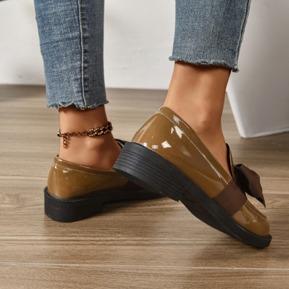 Women's anti-slip round toe slip-on loafers