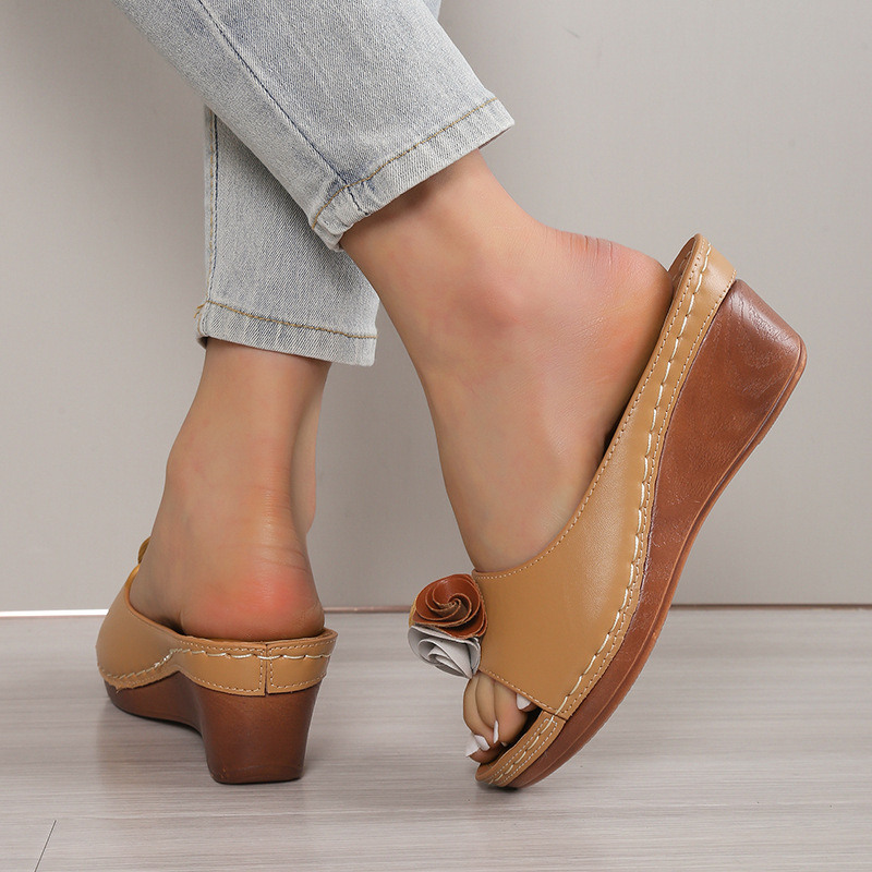 🔥Best Seller-Last Day Sale 60% OFF🔥Women's floral platform wedge sandals