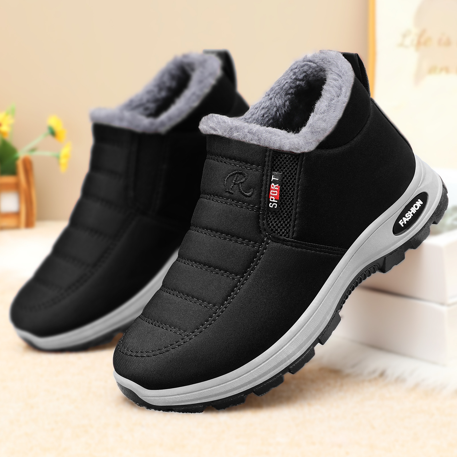 Lightweight Waterproof Slip-on Winter Boots