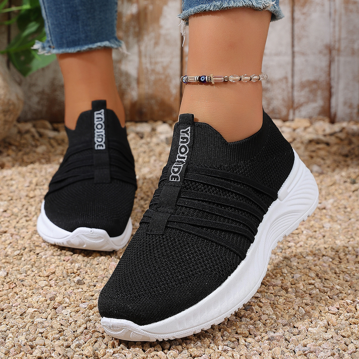 Women's lightweight, breathable, soft-soled slip-on sneakers
