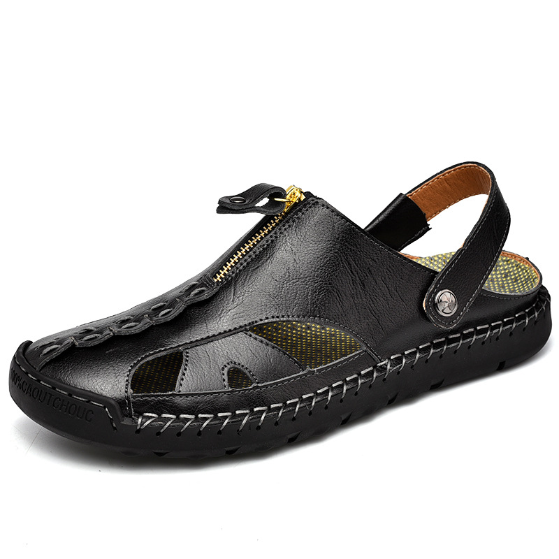 🔥Season promotion 69%OFF - 💥Large Size Soft Leather Men's Breathable Outdoor Sandals