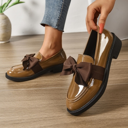 Women's anti-slip round toe slip-on loafers