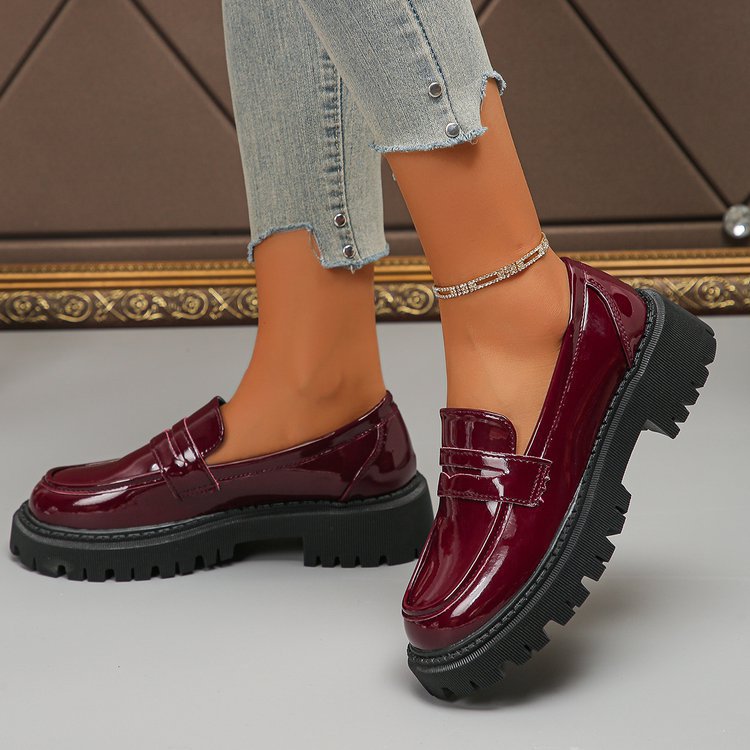 Women's non-slip thick-soled slip-on loafers