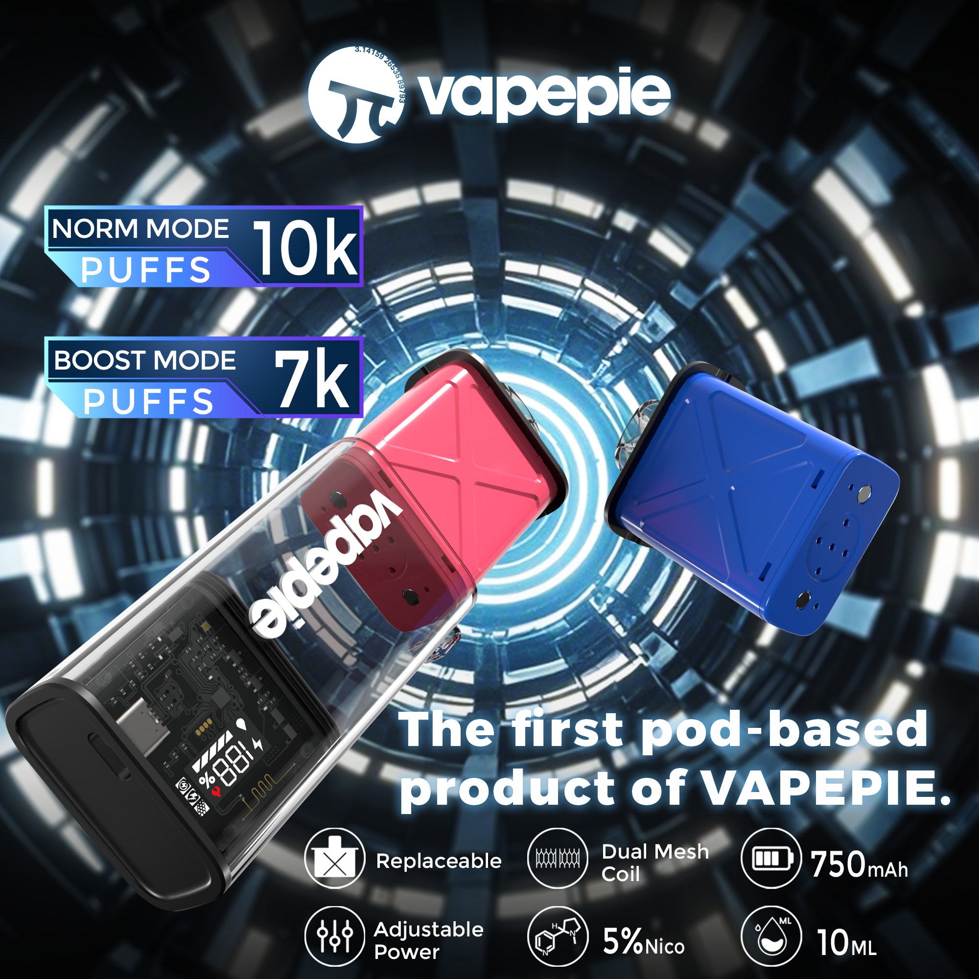 VAPEPIE Eldobható Pod Kit (PC/10000 puff) + Vape Stick-