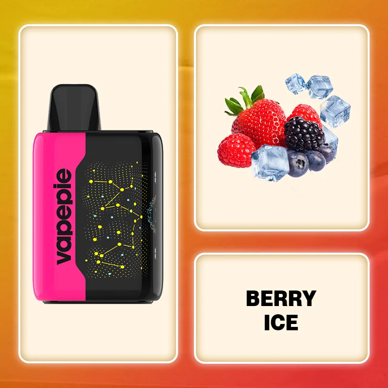 3 DB 🔥SOUR APPLE ICE PINEAPPLE - VAPEPIE 25000 PUFFS - Star Sky Curved Screen-