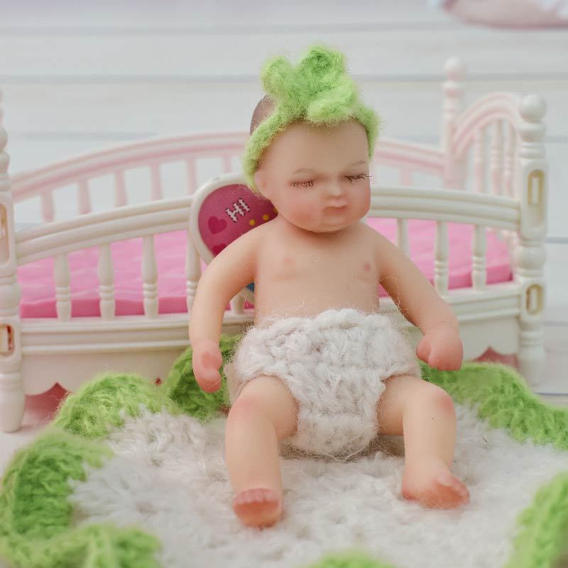 10cm/4Inch Lifelike Silicone Reborn Girl Baby Doll