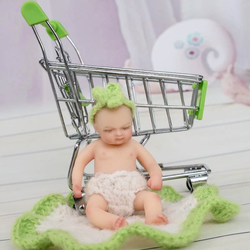 10cm/4Inch Lifelike Silicone Reborn Girl Baby Doll