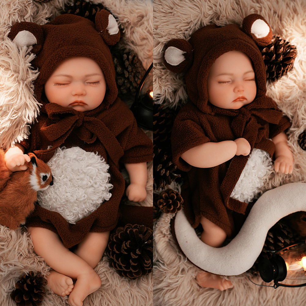 Michael-40cm/16inch soft Silicone Elastic Reborn Closed Eyes Baby Boy