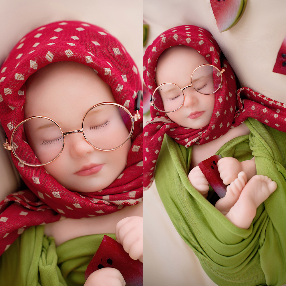 ]40cm/16inch Soft Silicone Elastic Closed Eyes Reborn Baby Girl Doll