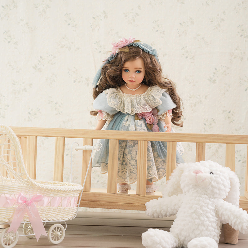 Olivier- 40cm/16Inch Porcelain Dolls Hand-Paint Vintage Lady Ceramic Doll Model Collectible