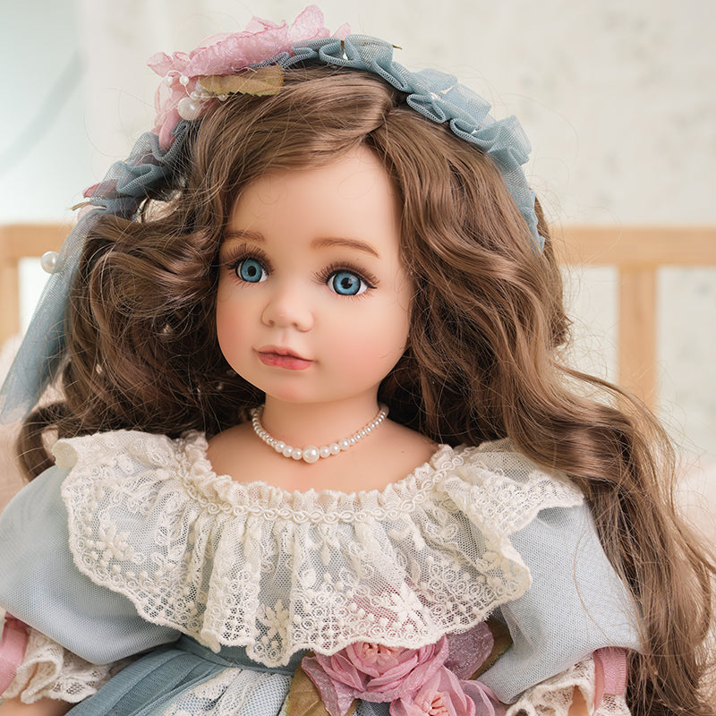 Olivier- 40cm/16Inch Porcelain Dolls Hand-Paint Vintage Lady Ceramic Doll Model Collectible