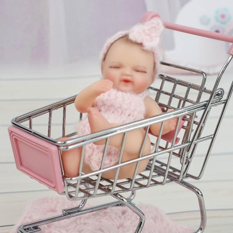 13cm/5Inch Lifelike Silicone Reborn Girl Baby Doll