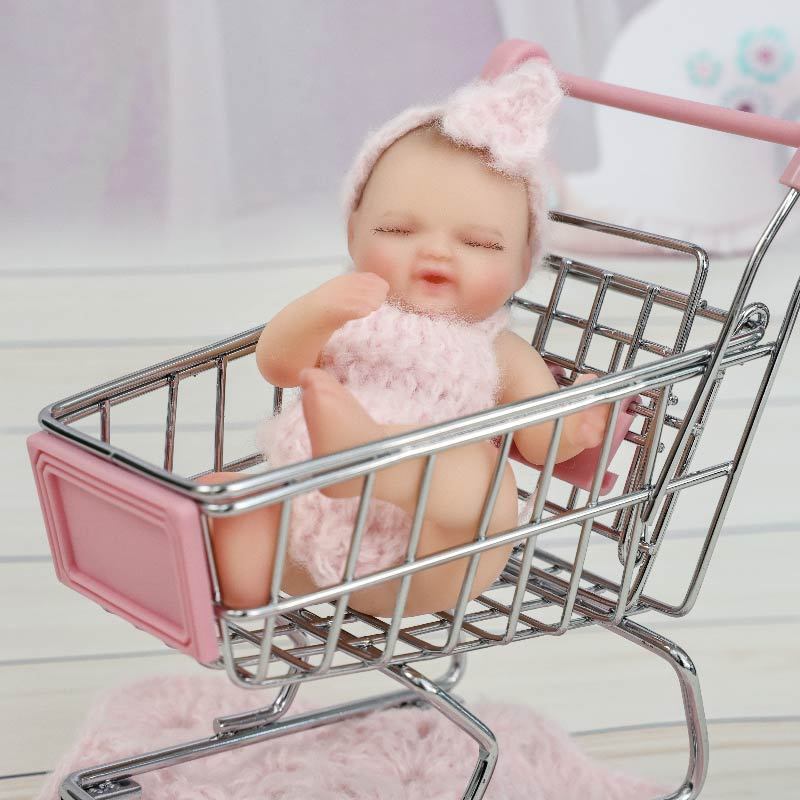 13cm/5Inch Lifelike Silicone Reborn Girl Baby Doll