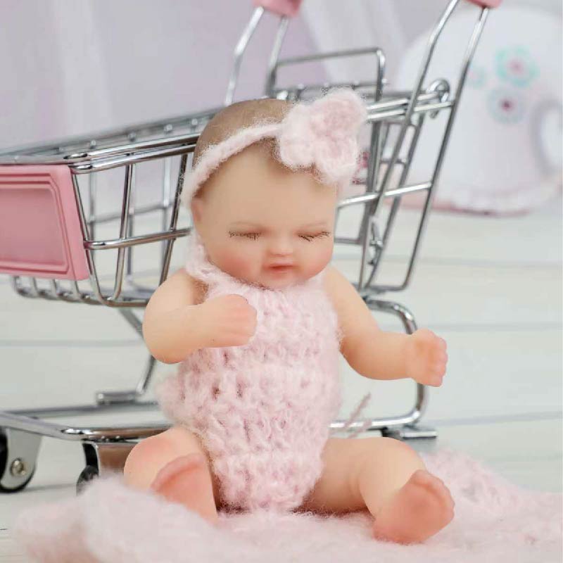 13cm/5Inch Lifelike Silicone Reborn Girl Baby Doll