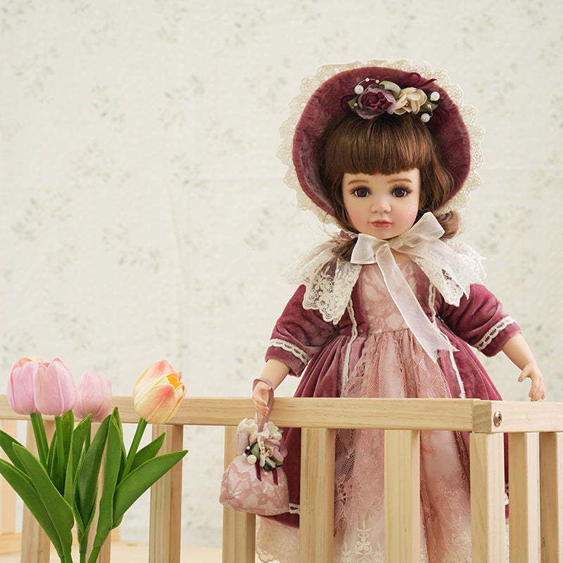 Olivier-40cm/16Inch Handcrafted Antique Bisque Porcelain Doll Dress-up Dolls