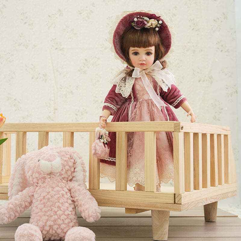 Olivier-40cm/16Inch Handcrafted Antique Bisque Porcelain Doll Dress-up Dolls