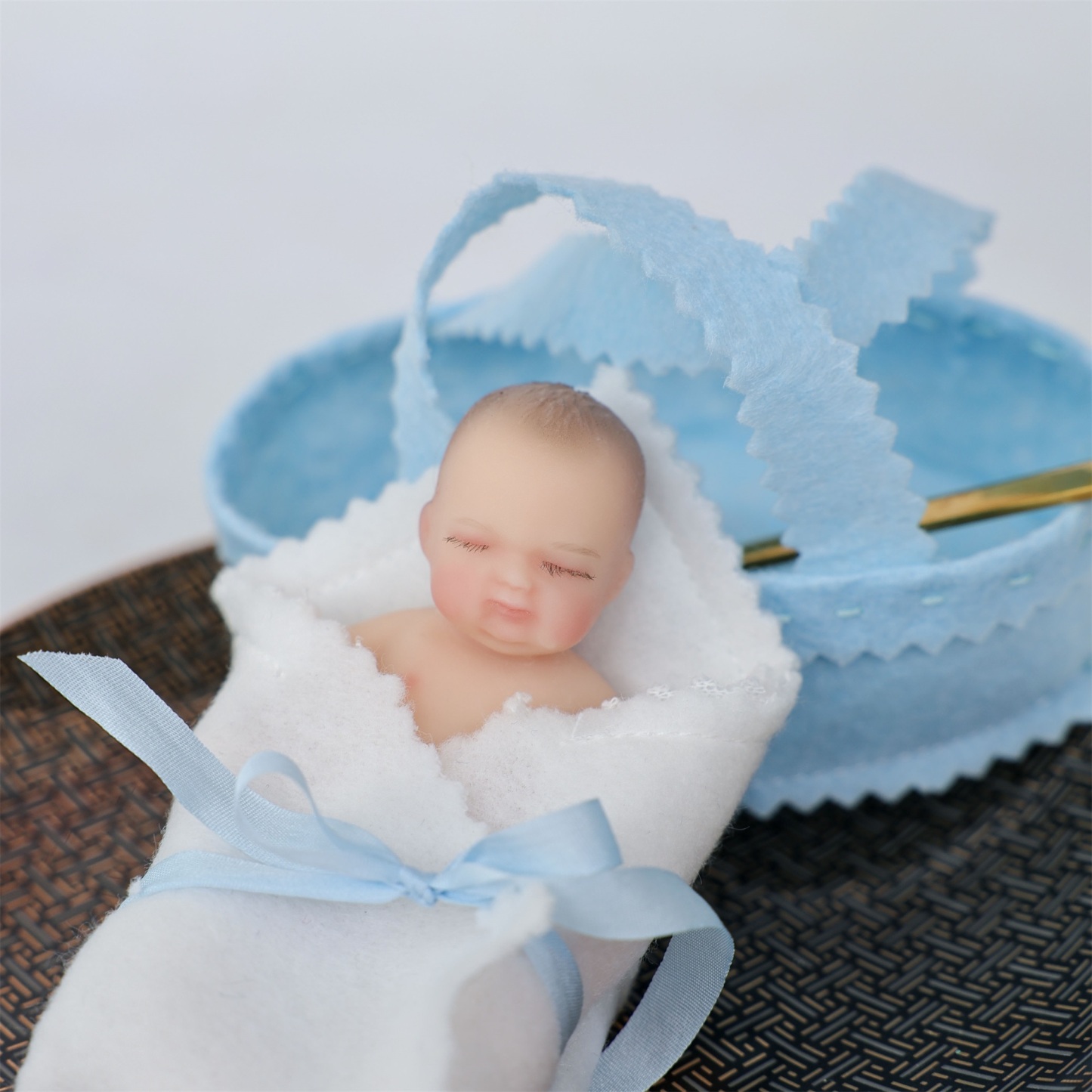 10cm/4Inch Lifelike Silicone Reborn Girl Baby Doll