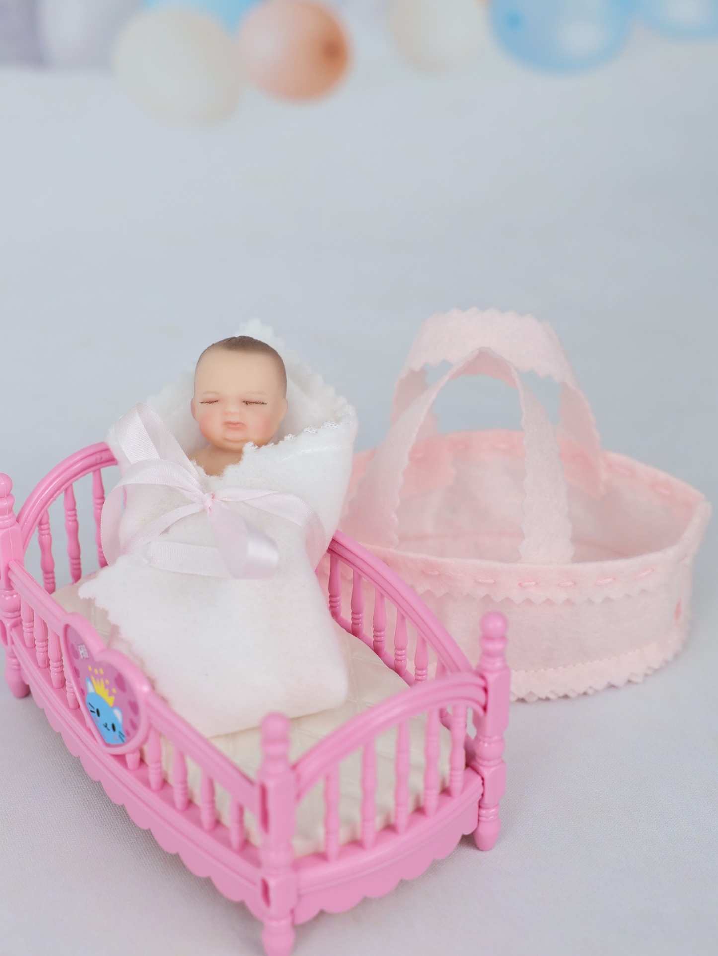 10cm/4Inch Lifelike Silicone Reborn Girl Baby Doll