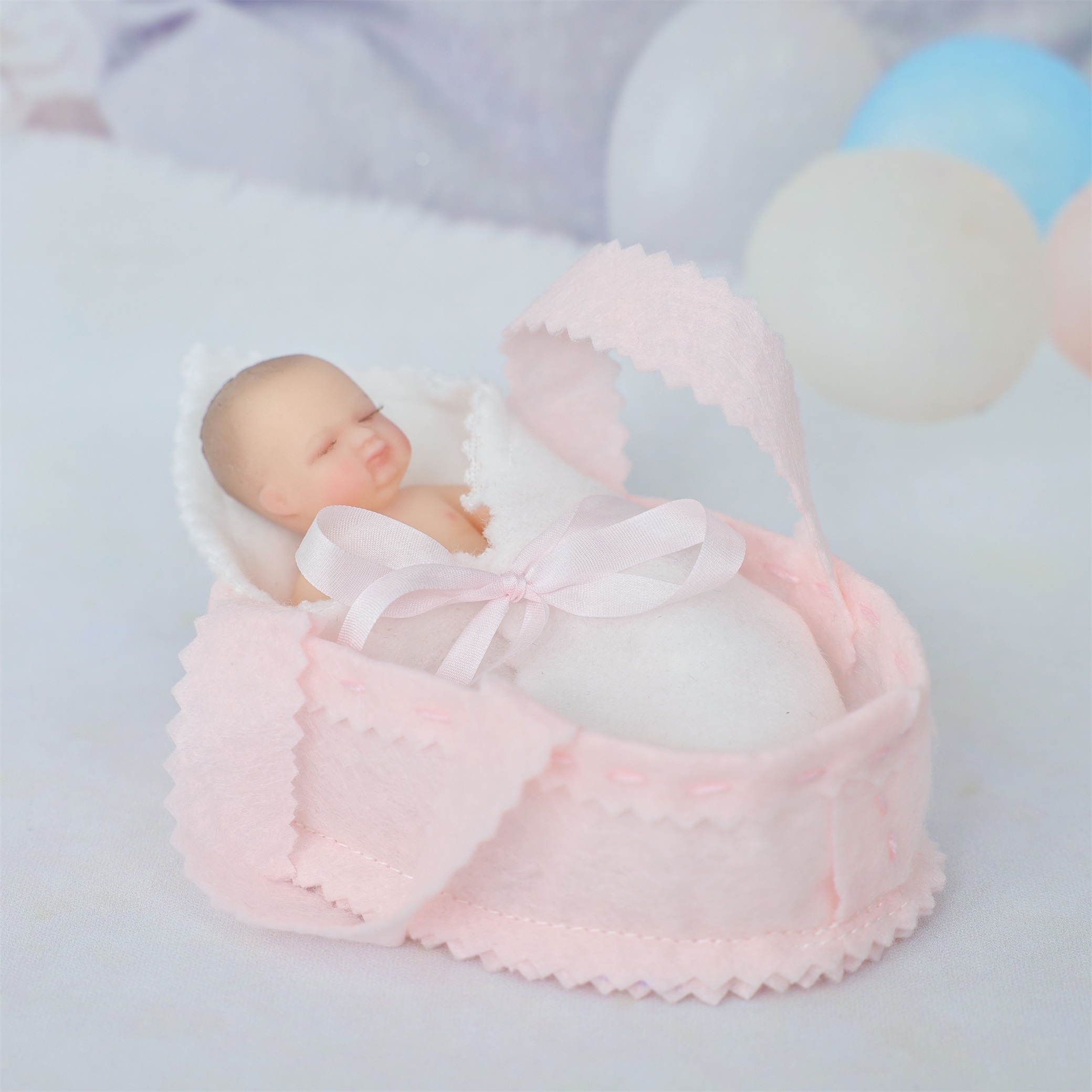10cm/4Inch Lifelike Silicone Reborn Girl Baby Doll