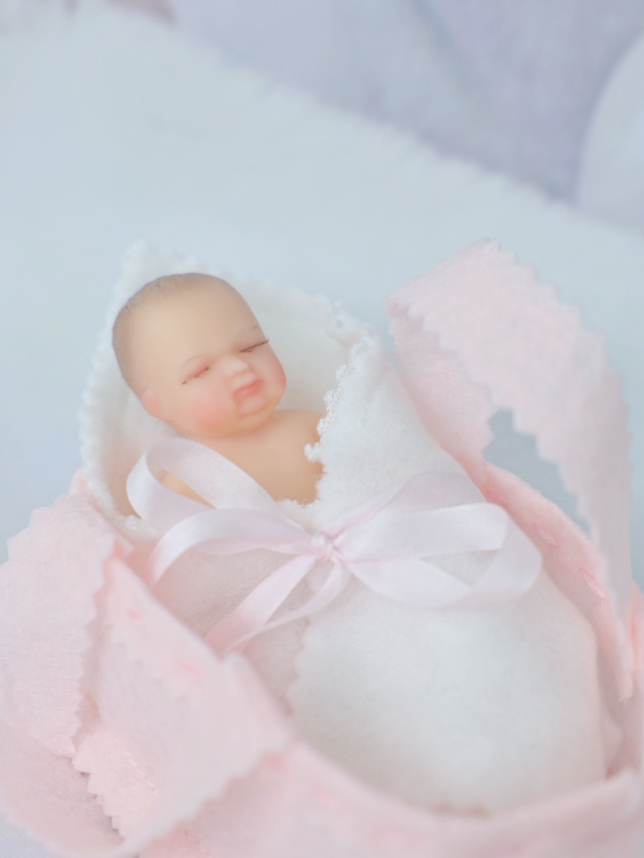 10cm/4Inch Lifelike Silicone Reborn Girl Baby Doll