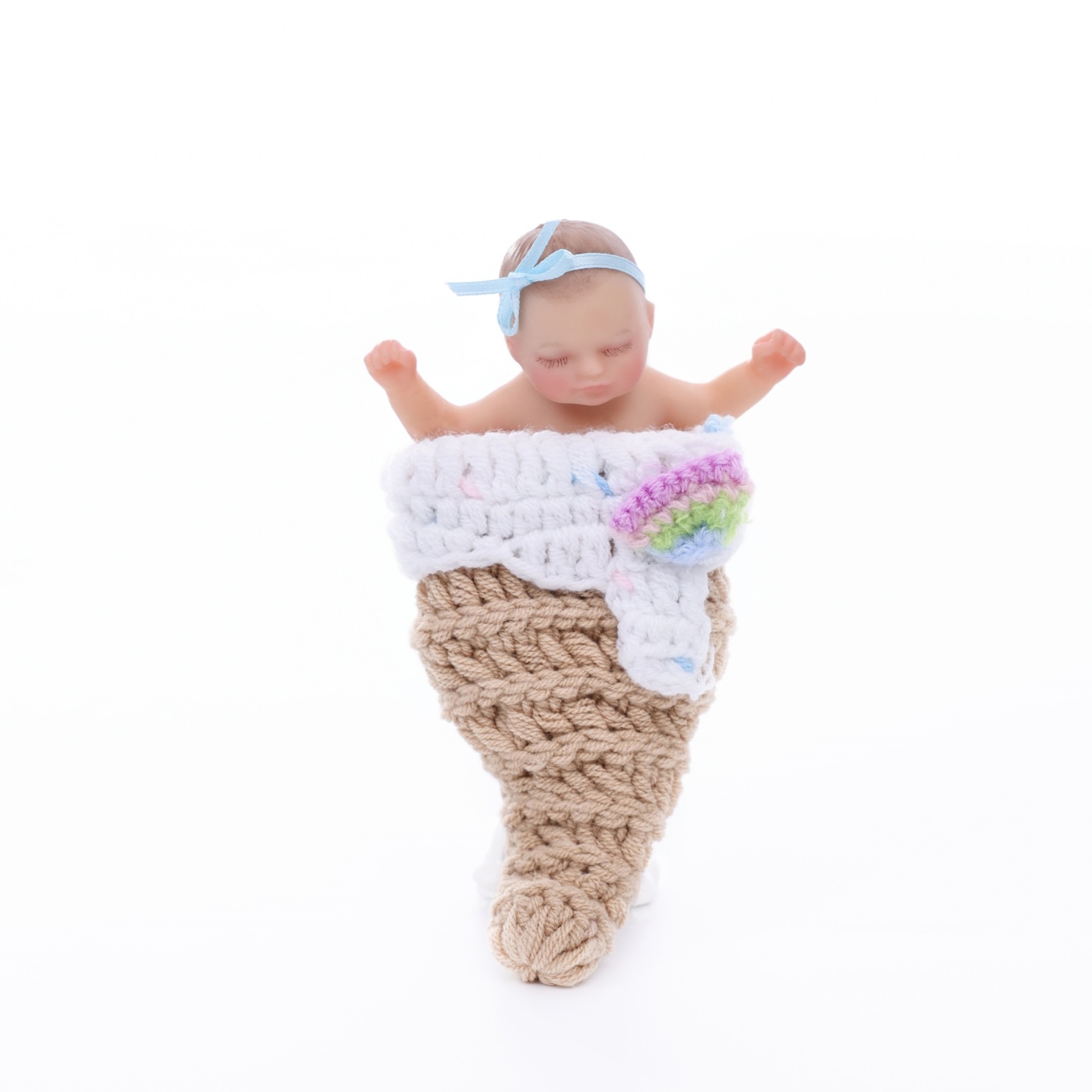 10cm/4Inch Lifelike Silicone Reborn Girl Baby Doll 