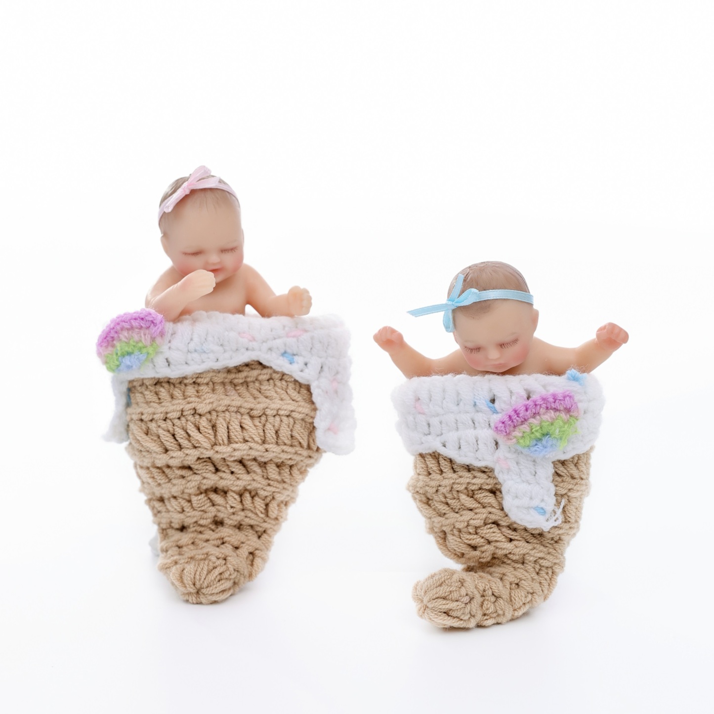 10cm/4Inch Lifelike Silicone Reborn Girl Baby Doll 