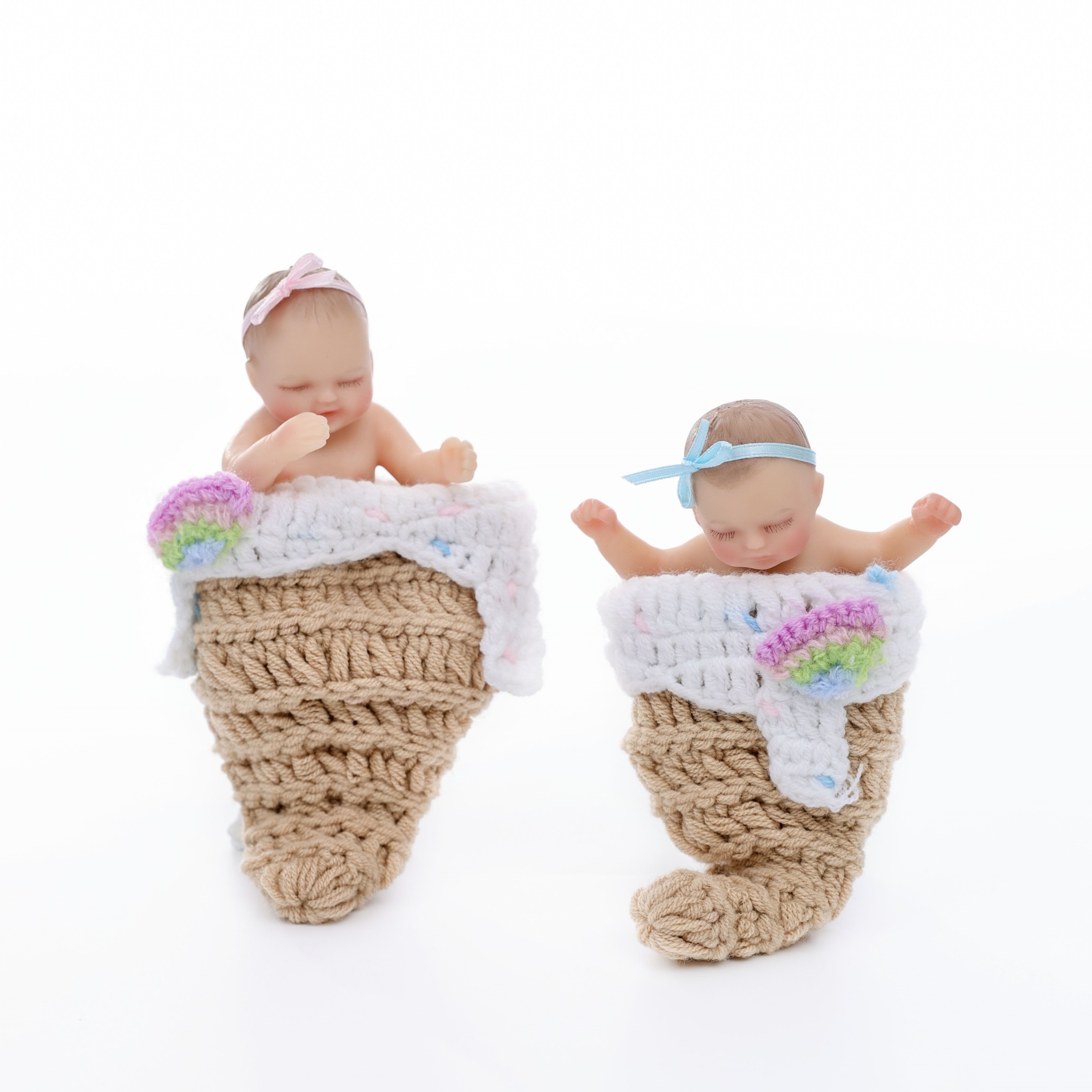 10cm/4Inch Lifelike Silicone Reborn Girl Baby Doll 