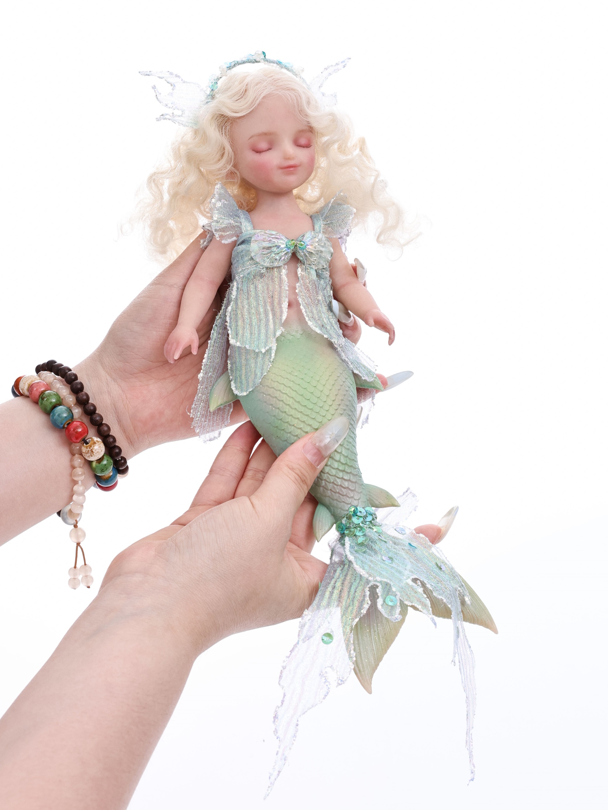 25cm/10Inch Silicone mermaid doll collection and dress-up
